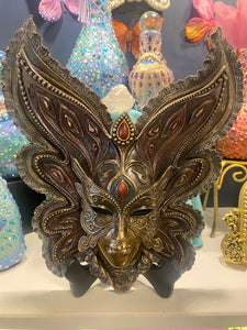 Butterfly Venetian mask wall hanging