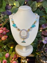 Load image into Gallery viewer, Free by the Sea - Mermaid Sand dollar and crystal necklace