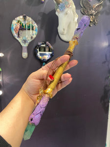 Sunfyre - Amethyst Dragon tooth wand