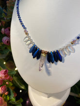 Load image into Gallery viewer, “Fantail Shimmer”- crystal beaded necklace