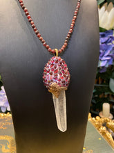 Load image into Gallery viewer, Lemurian Quartz crystal necklace