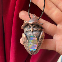 Load image into Gallery viewer, Owl Wizard Relic Pendant with Labradorite