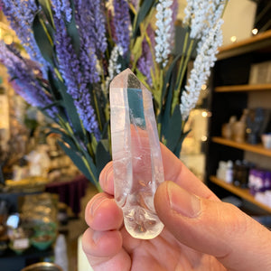 Carved Owl Clear Quartz Crystal pendant