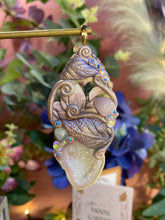 Load image into Gallery viewer, Moon Garden Collection - Angel Aura crystal and Porcelain China pendant