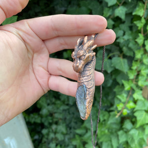 Dragon Totem pendant with Green Tourmaline