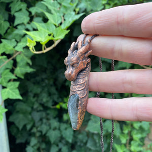 Dragon Totem pendant with Green Tourmaline