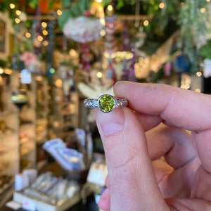 Sterling Silver Peridot Ring