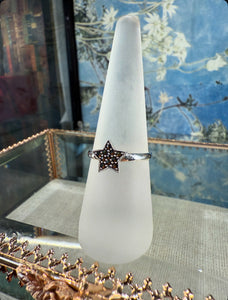 Star Marcasite silver ring