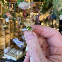 Load image into Gallery viewer, Sterling Silver Peridot Ring