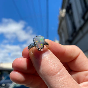 Sterling Silver Australian Opal ring