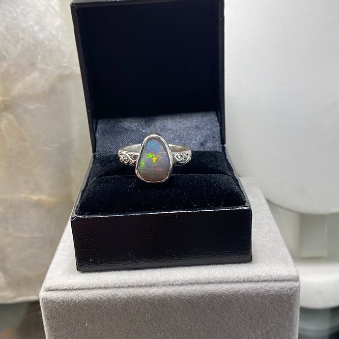 Sterling Silver Australian Opal ring