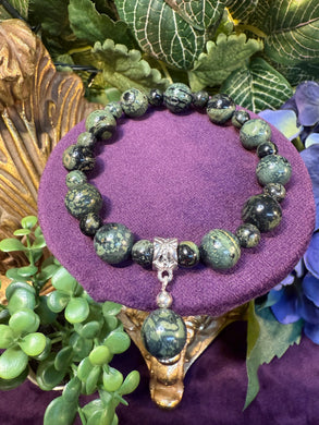 Kambaba Jasper Crystal bracelet - Stone of Peace and Tranquility