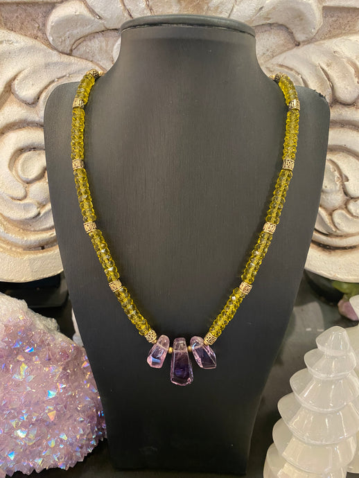 Ahlamah- Amethyst crystal necklace