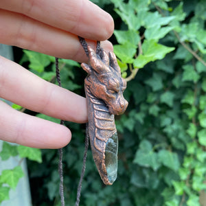 Dragon Totem pendant with Green Tourmaline