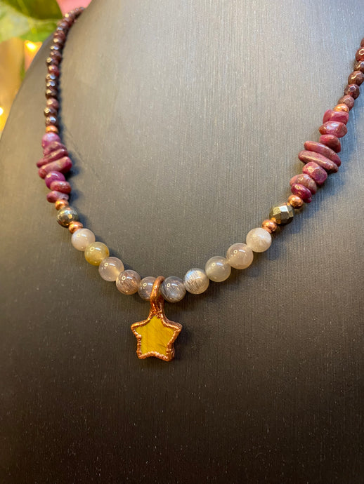 “Star Bright” crystal bead necklace