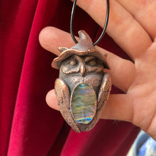 Load image into Gallery viewer, Owl Wizard Relic Pendant with Labradorite