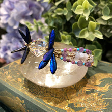 Load image into Gallery viewer, Dragonfly dreams crystal bracelet