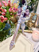 Load image into Gallery viewer, “Tide Caller” - Crystal and Pearl encrusted wand