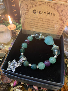 Green Man - crystal bracelet