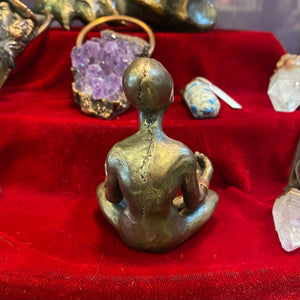 Meditating Pleiadian Coldcast Bronze