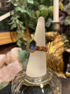 Tanzan Aura Quartz & Copper ring