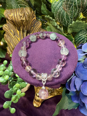 Rainbow Fluorite Crystal bracelet - Enhance Mental clarity
