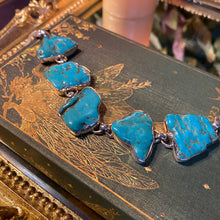 Load image into Gallery viewer, Turquoise slab Sterling Silver bracelet