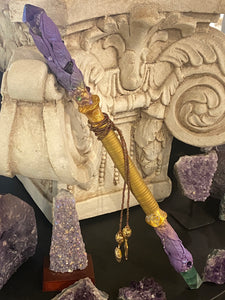 Sunfyre - Amethyst Dragon tooth wand