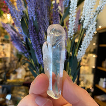 Load image into Gallery viewer, Carved Owl Clear Quartz Crystal pendant