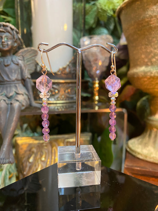 Amethyst - Wand earrings