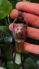 Load image into Gallery viewer, Lion Totem and Tiger Eye Necklace