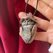 Load image into Gallery viewer, Owl Wizard Relic Pendant with Labradorite