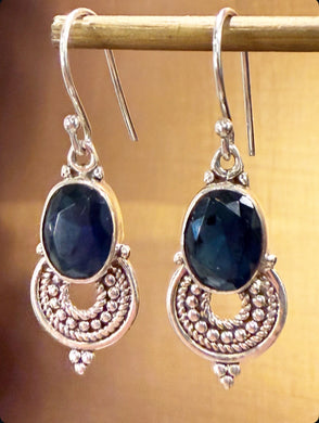 Iolite crystal earrings