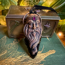 Load image into Gallery viewer, King Relic Pendant with Faceted Ruby and Black Obsidian Arrowhead