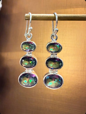 Mystic Topaz crystal earrings