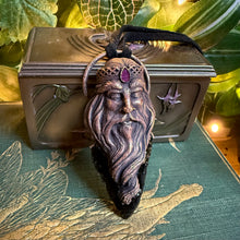 Load image into Gallery viewer, King Relic Pendant with Faceted Ruby and Black Obsidian Arrowhead