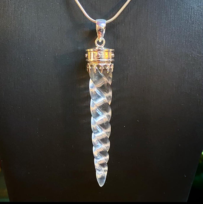 Clear Quartz Unicorn Horn pendant