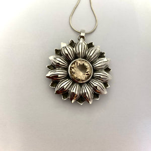 Citrine Sunflower pendant