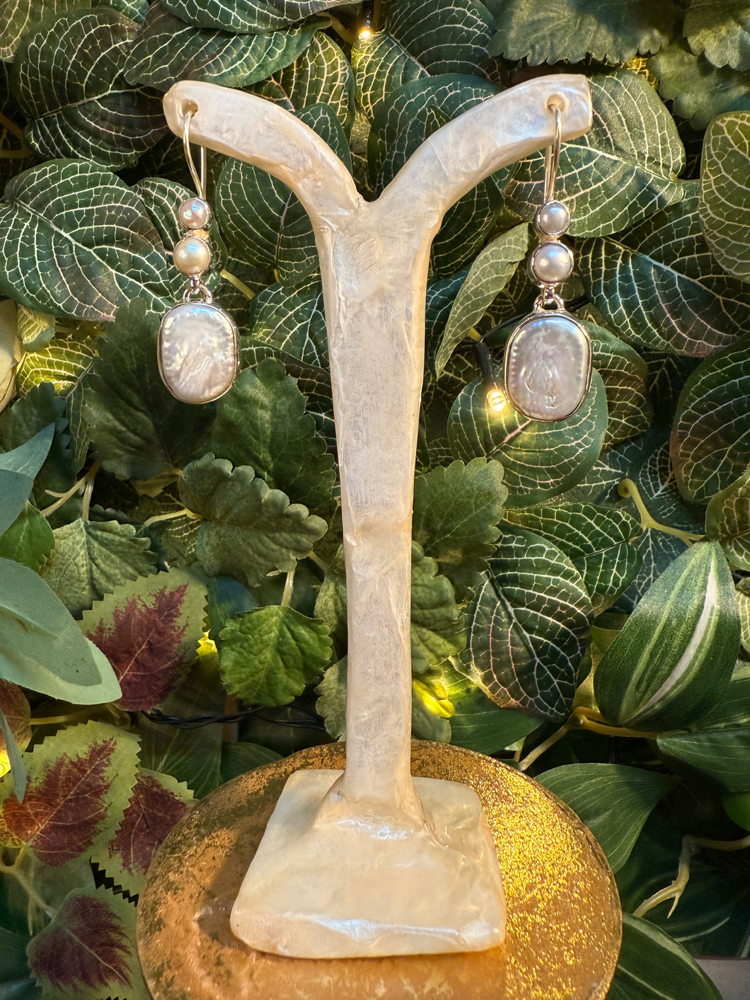 Baroque Pearl sterling silver earring
