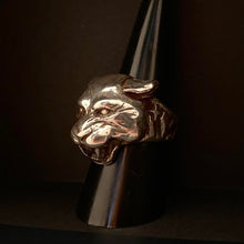 Load image into Gallery viewer, Panther of the Crystal Caverns Panther Totem Silver Ring