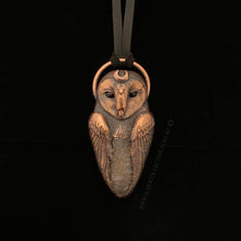 Load image into Gallery viewer, Barn Owl Totem Pendant with Spirit Quartz