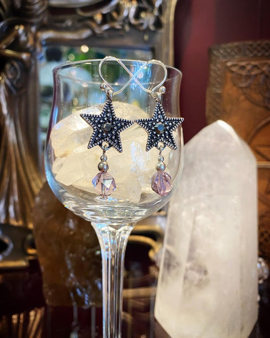 Celestial Star Amethyst earrings