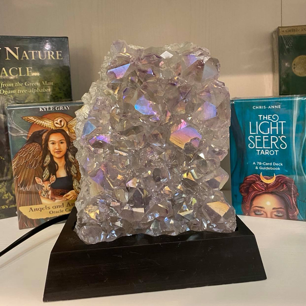 Aura Plated Amethyst Crystal Lamp