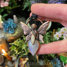 Load image into Gallery viewer, Faerie Relic pendant with Opal and Rainbow Moonstone
