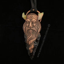 Load image into Gallery viewer, &#39;King of Fire Element&#39; Totem Pendant with Opals and Black Obsidian Arrowhead