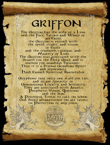 Griffon with Spirit Quartz Totem pendant on leather necklace
