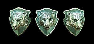 Tiger Totem Silver Shield Pendant