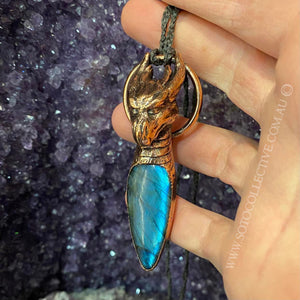 Dragon Totem and Labradorite Relic Necklace