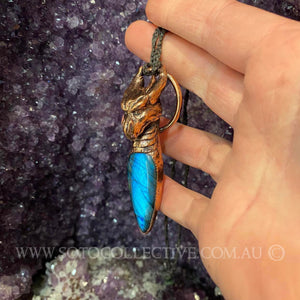 Dragon Totem and Labradorite Relic Necklace