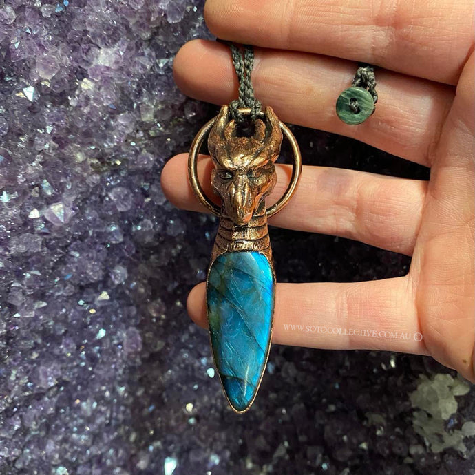 Dragon Totem and Labradorite Relic Necklace